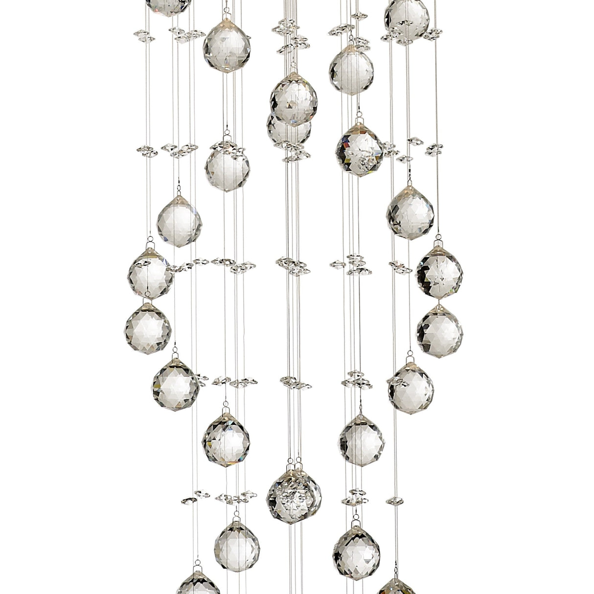 Colorado 6 Light Spiral Crystal Cluster Pendant Light - Polished Chrome