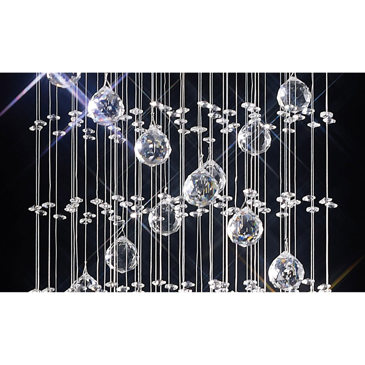 Colorado 6 Light Spiral Crystal Cluster Pendant Light - Polished Chrome