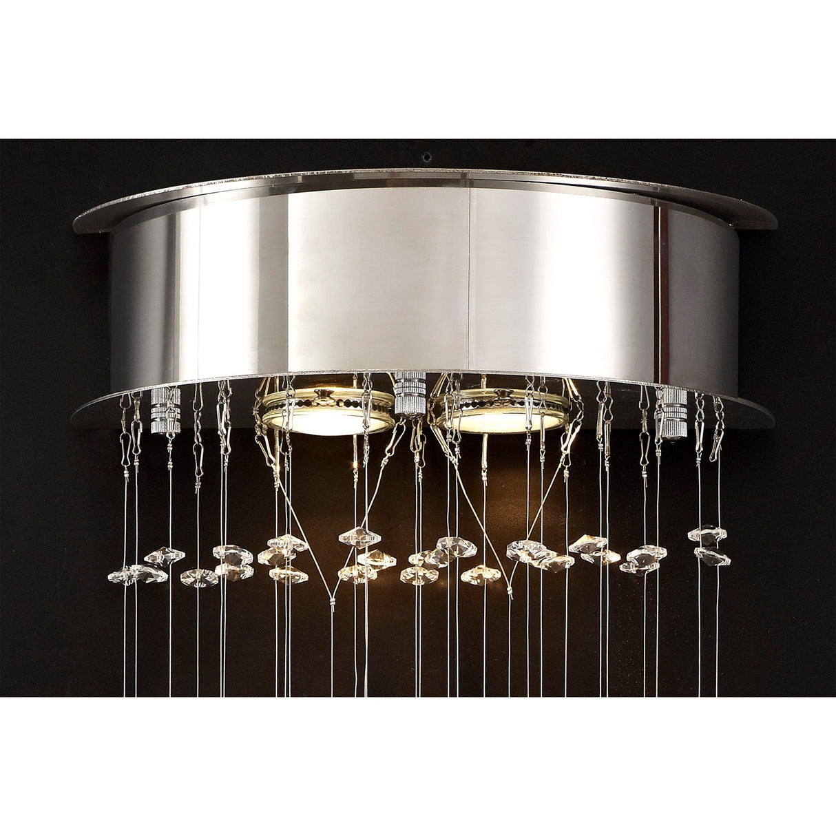 Colorado 2 Light Crystal Wall Light - Polished Chrome