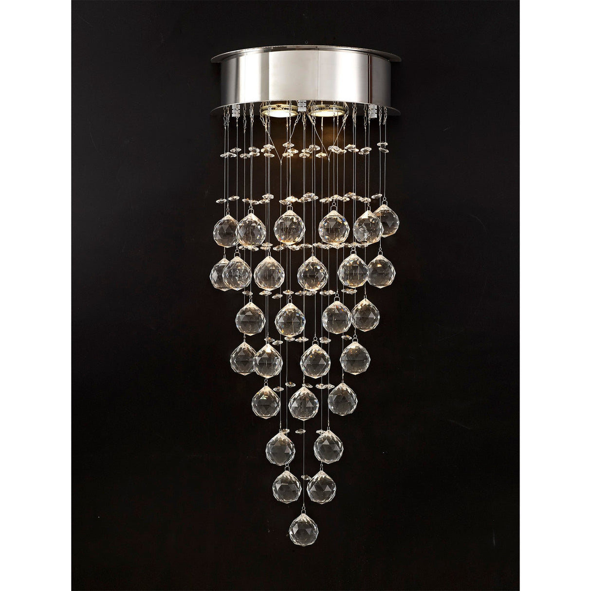 Colorado 2 Light Crystal Wall Light - Polished Chrome