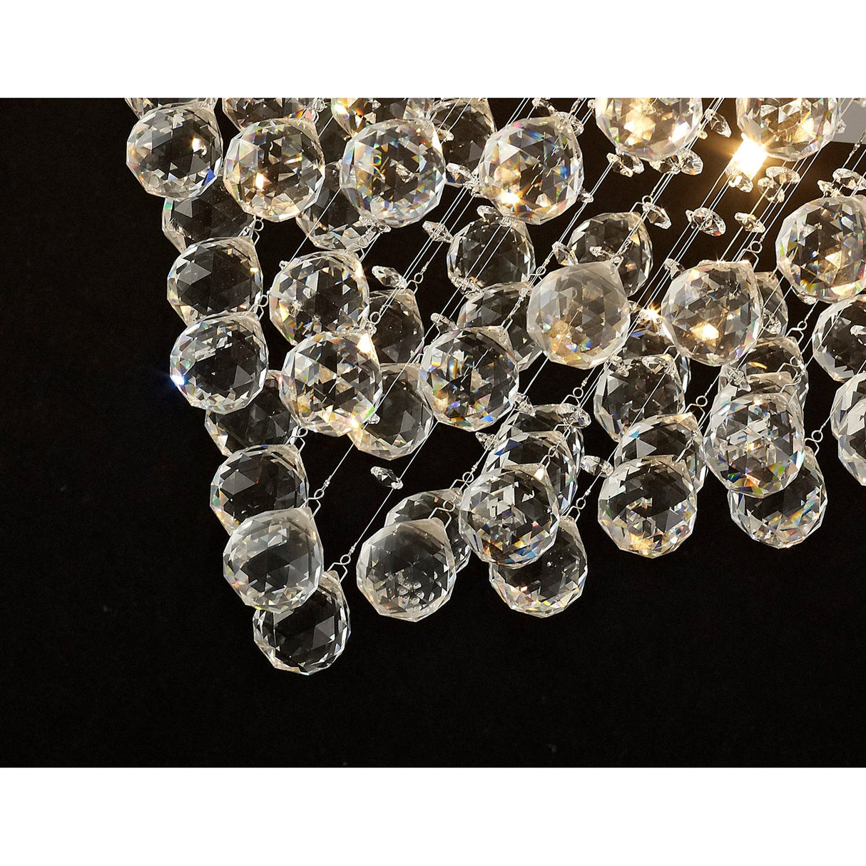 Colorado 5 Light Square Crystal Semi-Flush Ceiling Light - Polished Chrome