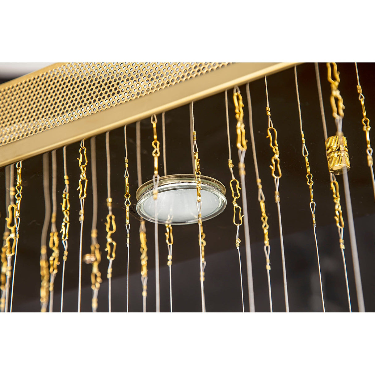 Colorado 6 Light Crystal Bar Pendant Light - French Gold