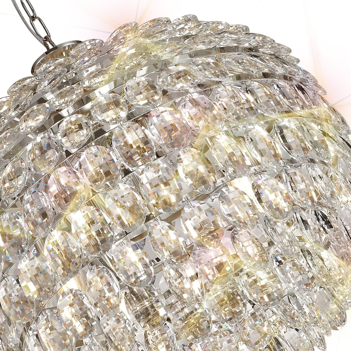 Coniston 54cm 9 Light Crystal Chandelier - Polished Chrome