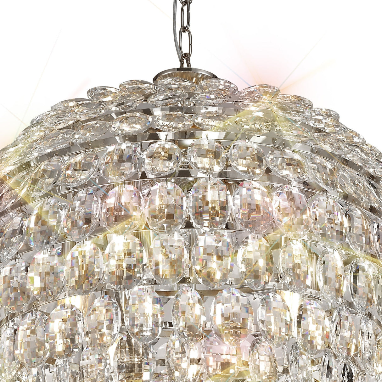 Coniston 54cm 9 Light Crystal Chandelier - Polished Chrome