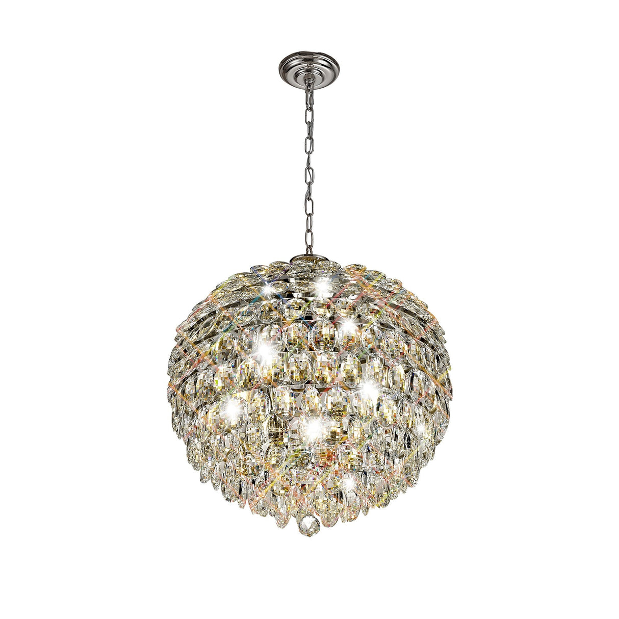 Coniston 54cm 9 Light Crystal Chandelier - Polished Chrome