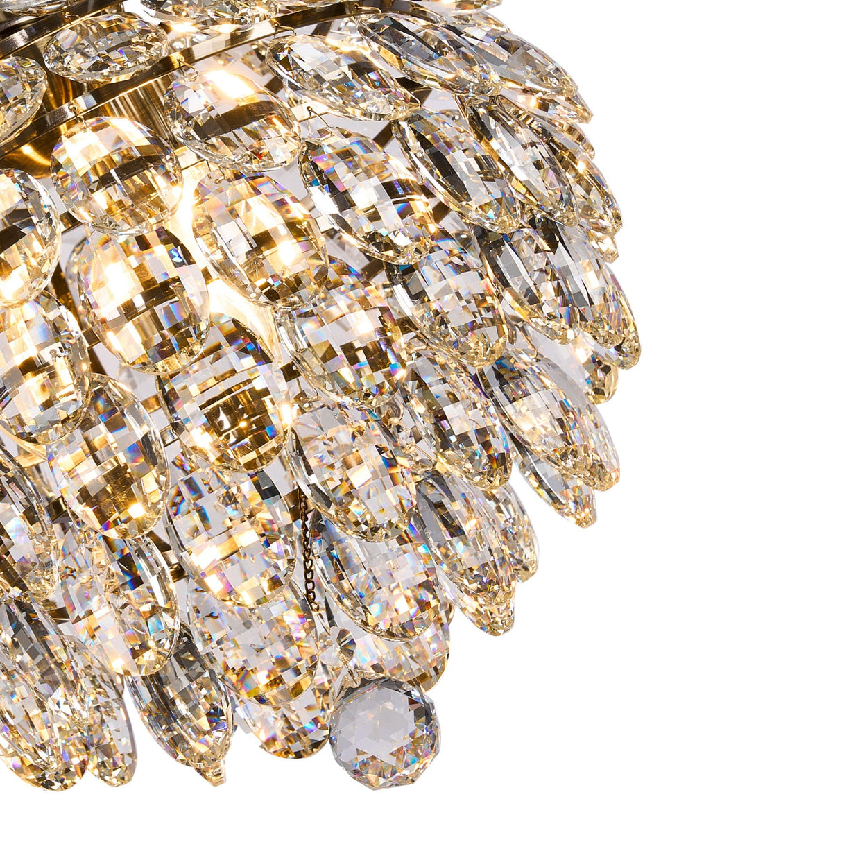 Coniston 3 Light Crystal Pendant Light – Antique Brass