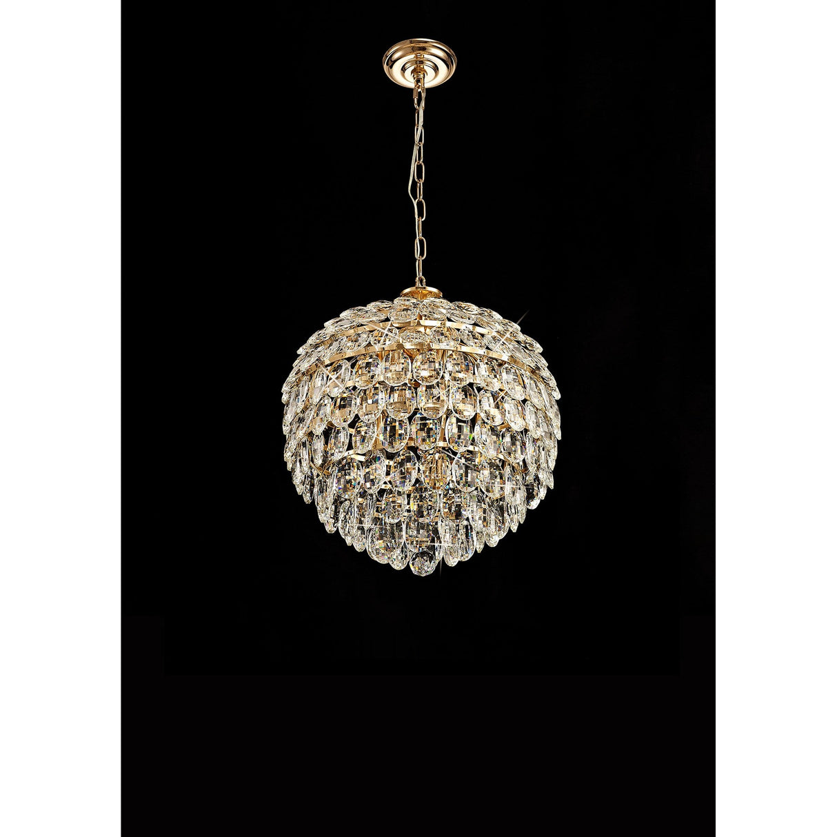 Coniston 6 Light Crystal Pendant Light – French Gold