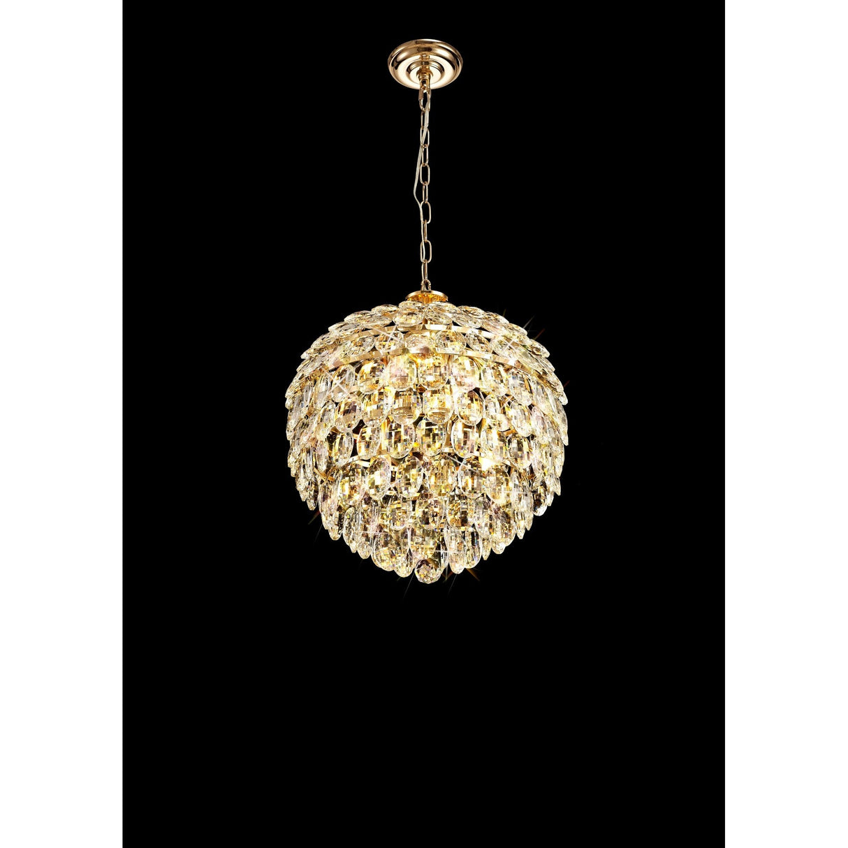 Coniston 6 Light Crystal Pendant Light – French Gold