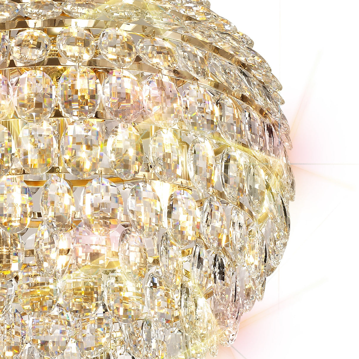 Coniston 54cm 9 Light Crystal Chandelier - French Gold