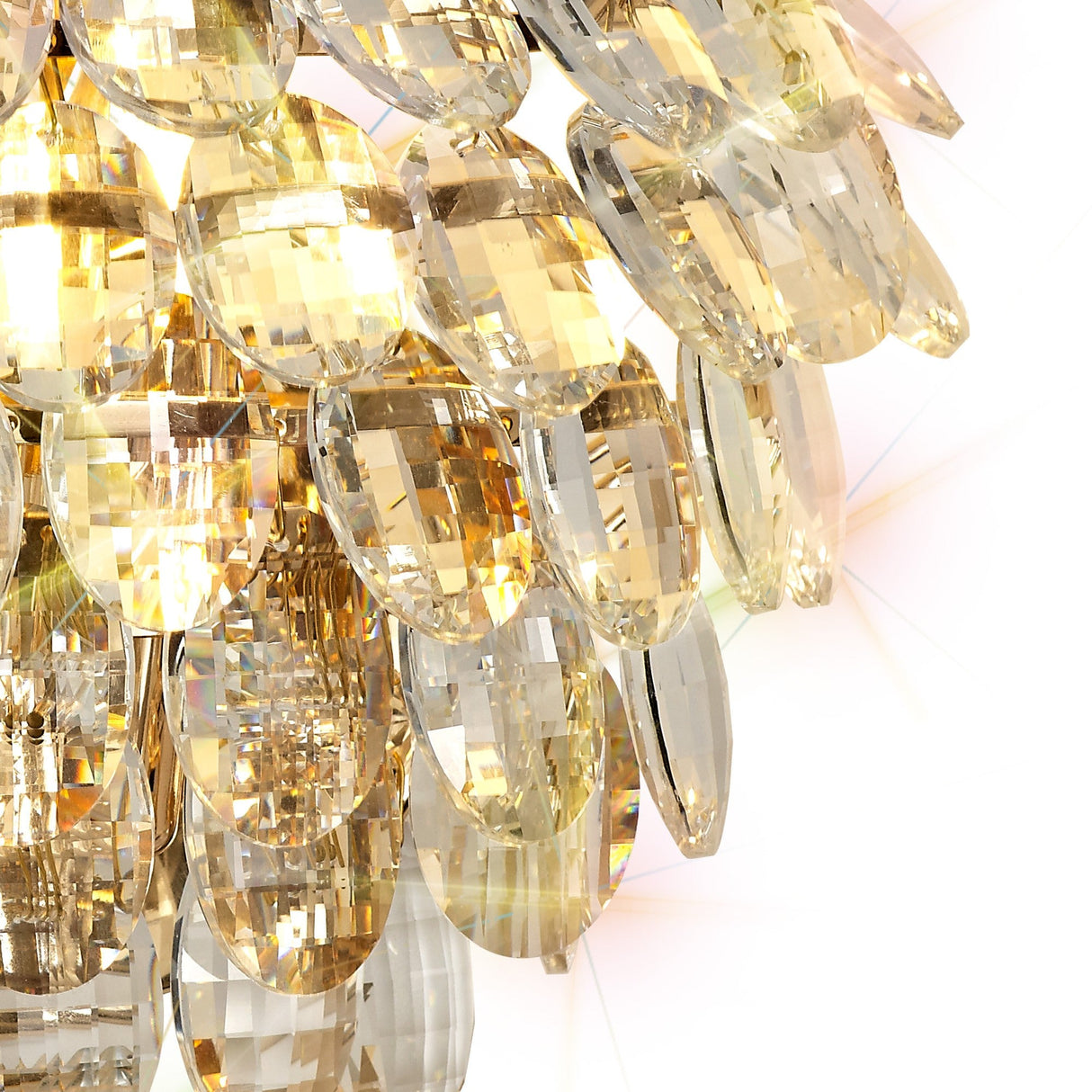 Coniston 1 Light Crystal Wall Light – French Gold