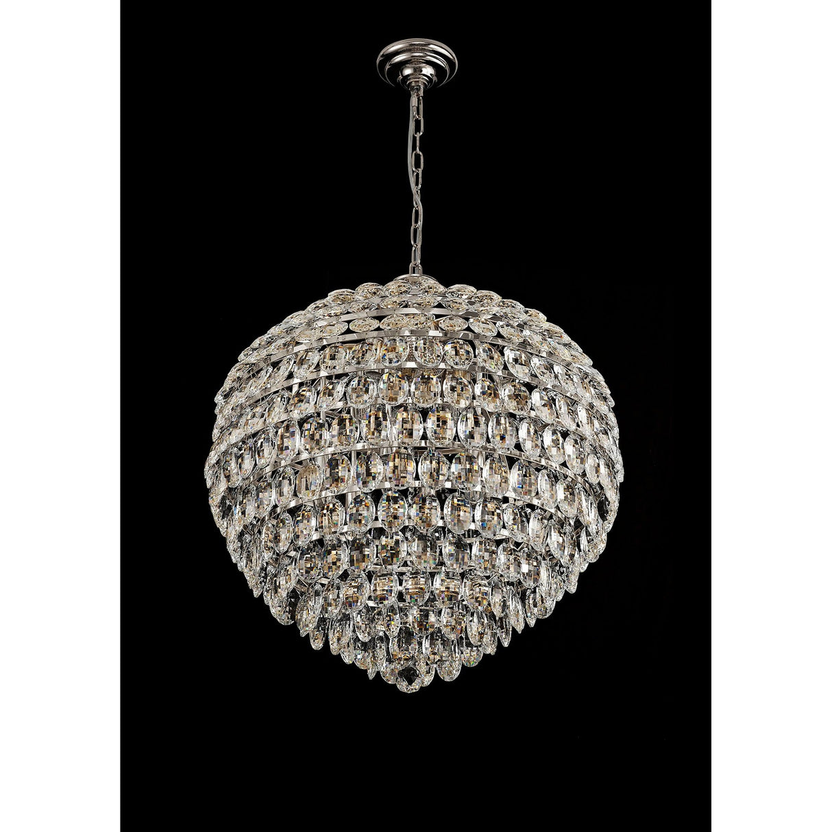 Coniston 12 Light Crystal Pendant Light – Polished Chrome