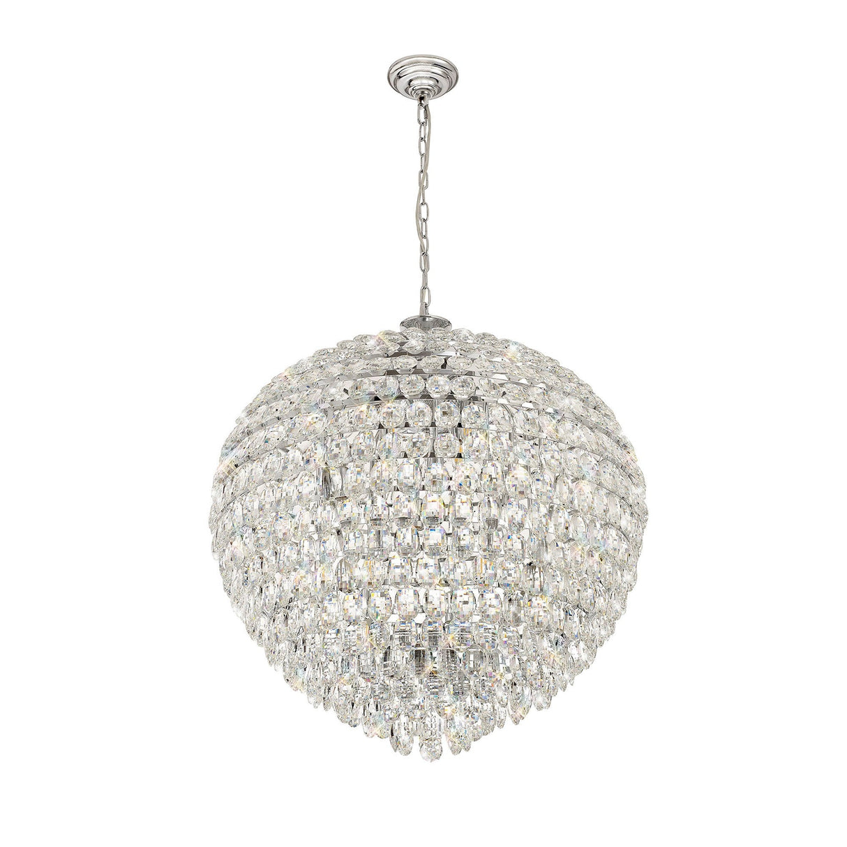 Coniston 80cm 16 Light Crystal Chandelier - Polished Chrome