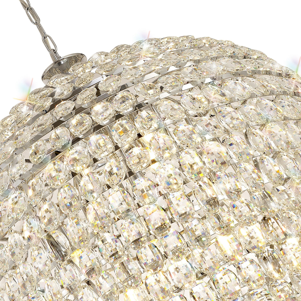 Coniston 80cm 16 Light Crystal Chandelier - Polished Chrome