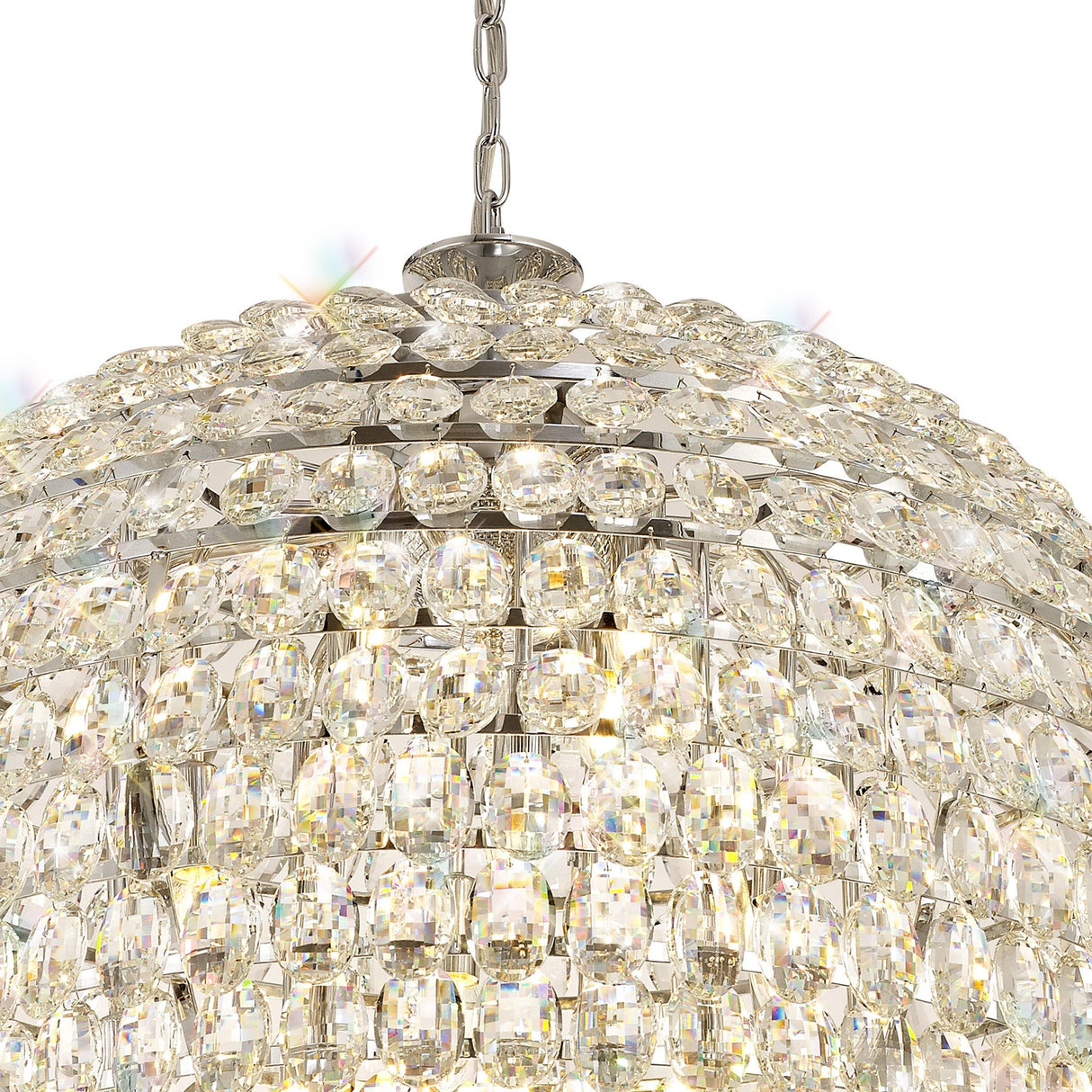 Coniston 80cm 16 Light Crystal Chandelier - Polished Chrome