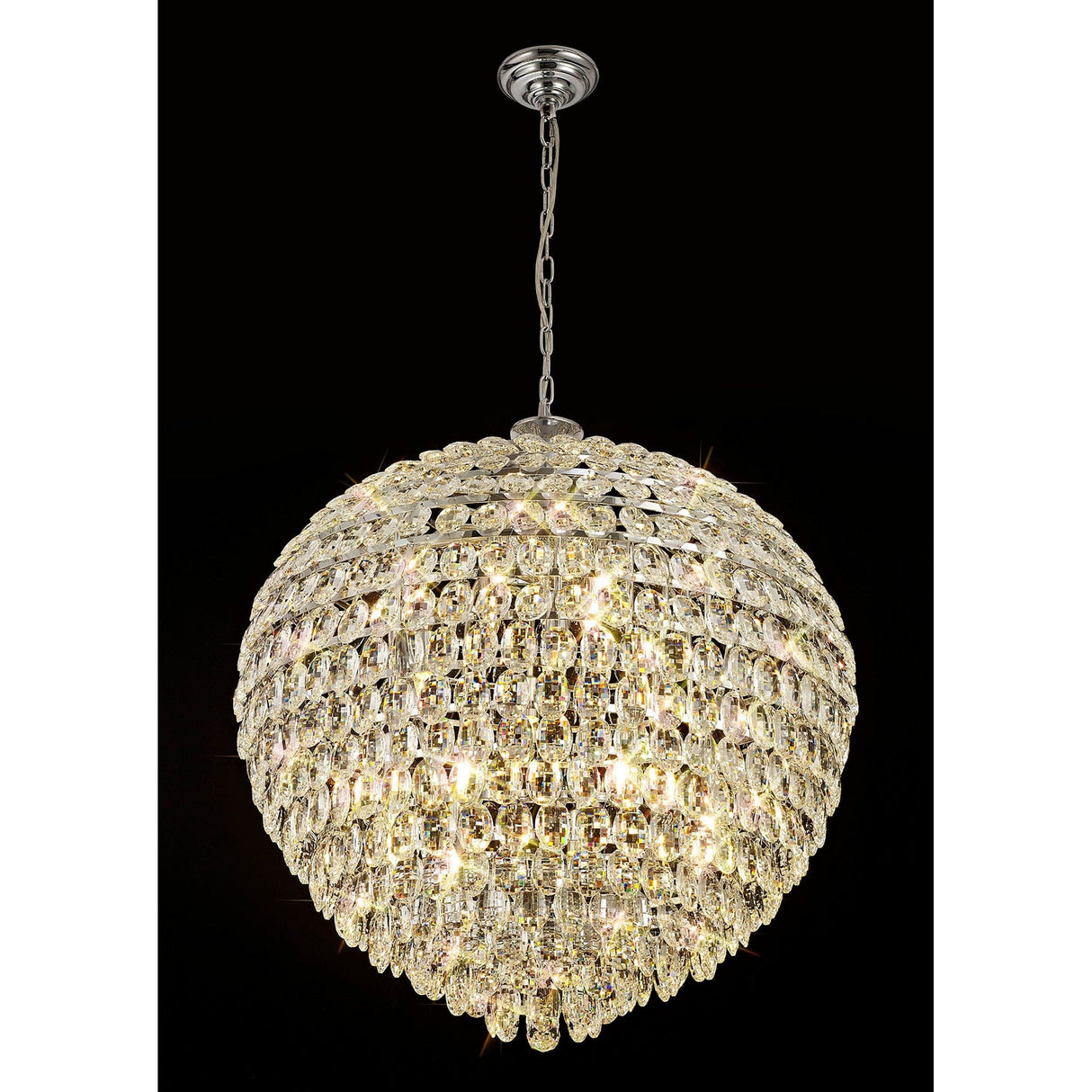 Coniston 80cm 16 Light Crystal Chandelier - Polished Chrome
