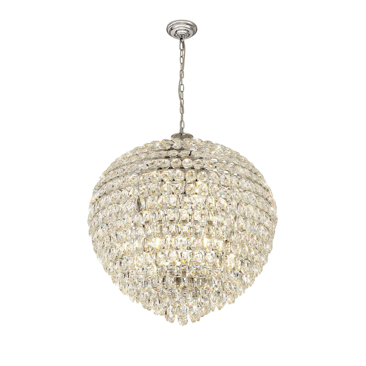 Coniston 80cm 16 Light Crystal Chandelier - Polished Chrome