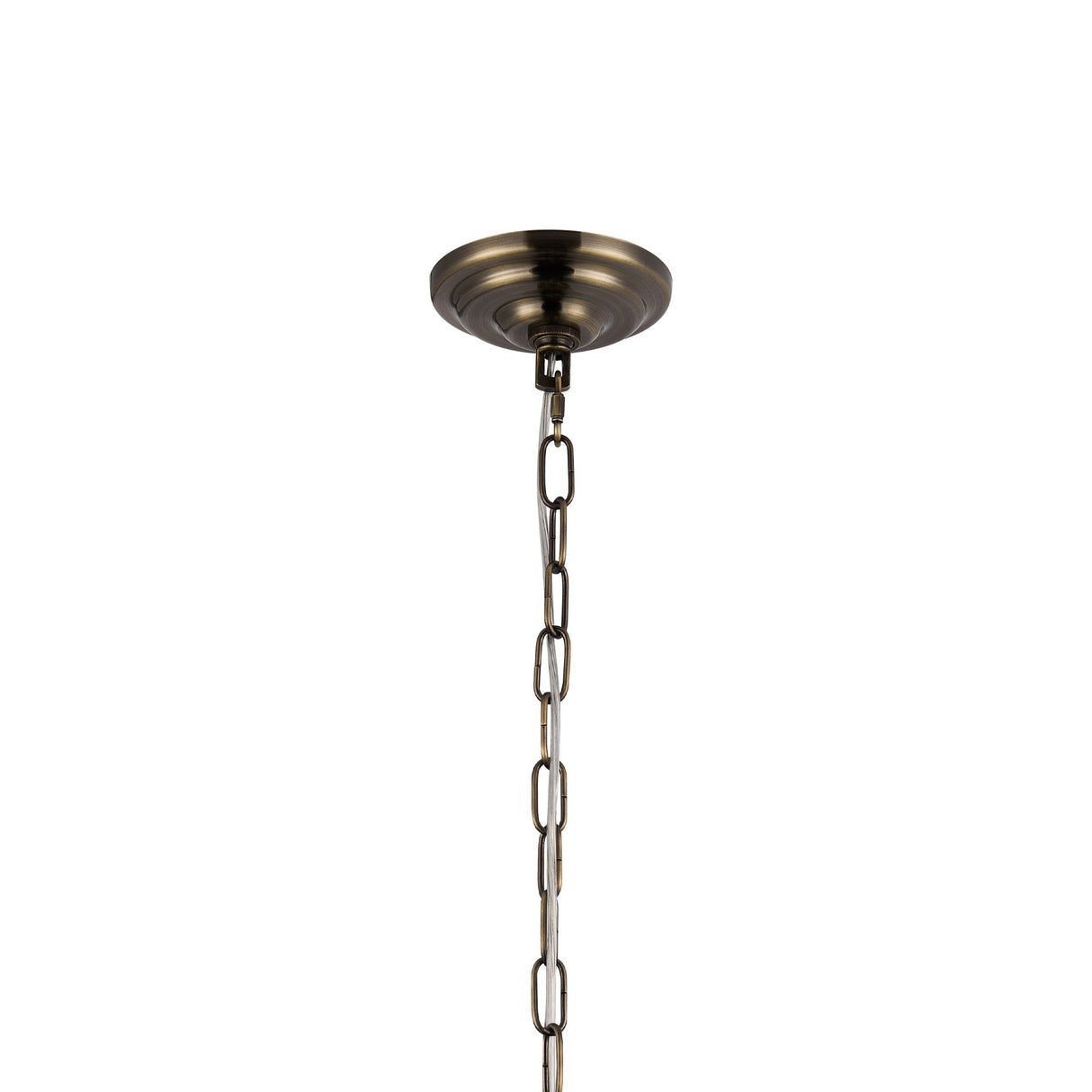 Coniston 12 Light Crystal Pendant Light – Antique Brass