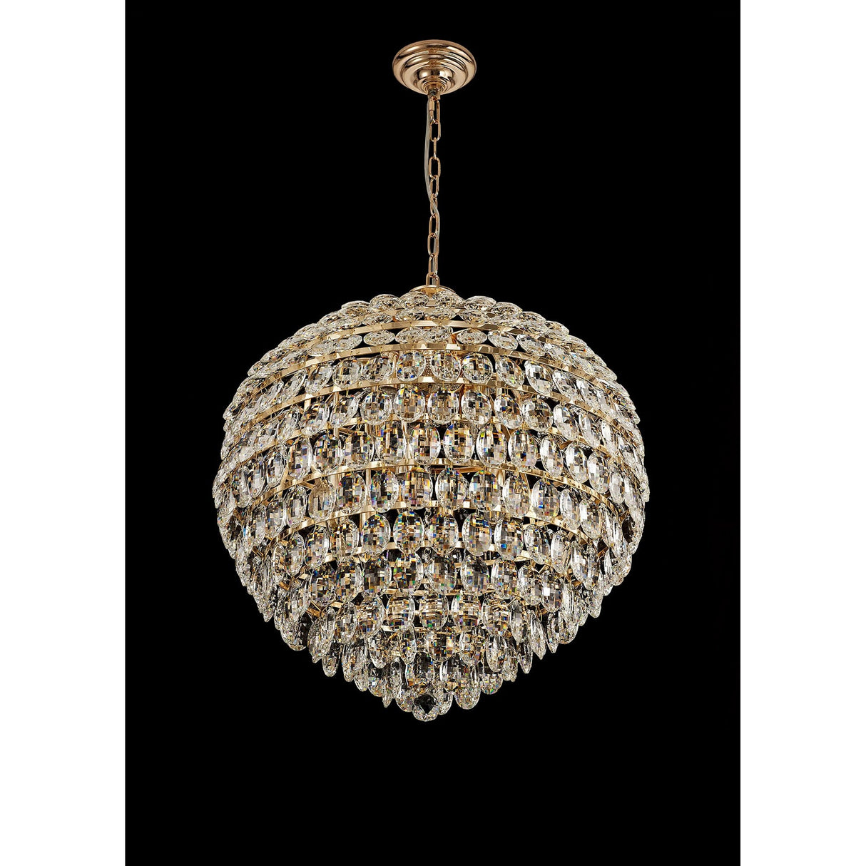 Coniston 12 Light Crystal Pendant Light – French Gold