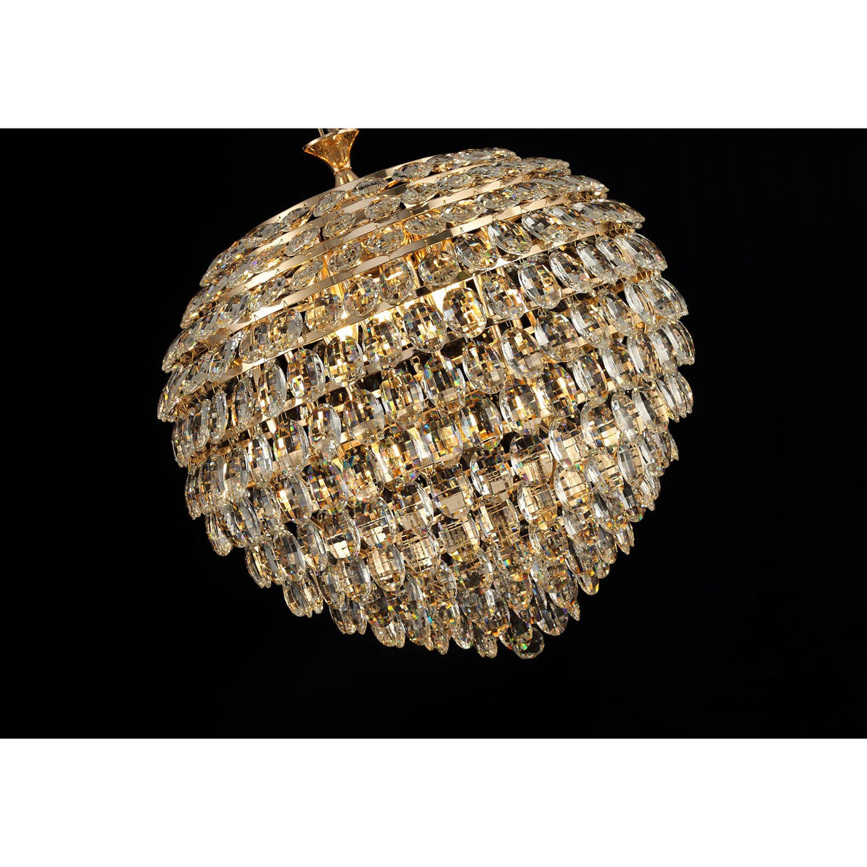 Coniston 12 Light Crystal Pendant Light – French Gold