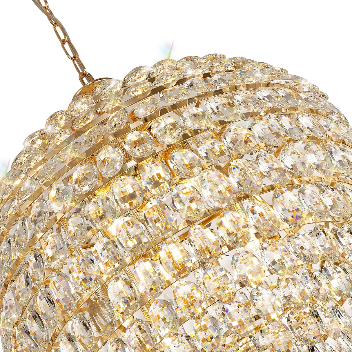 Coniston 12 Light Crystal Pendant Light – French Gold