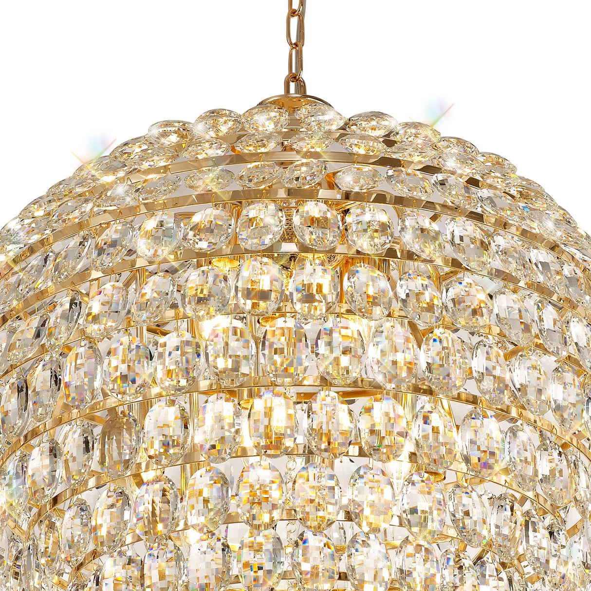 Coniston 12 Light Crystal Pendant Light – French Gold