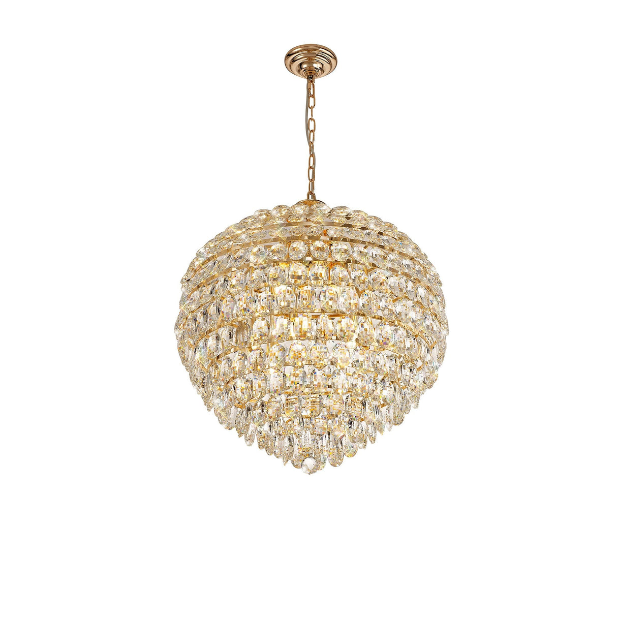 Coniston 12 Light Crystal Pendant Light – French Gold