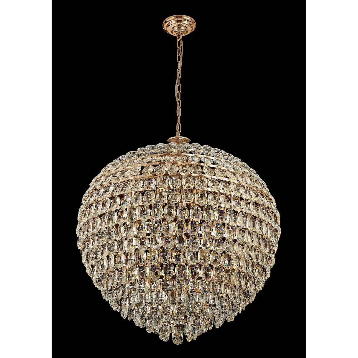 Coniston 80cm 16 Light Crystal Chandelier - French Gold