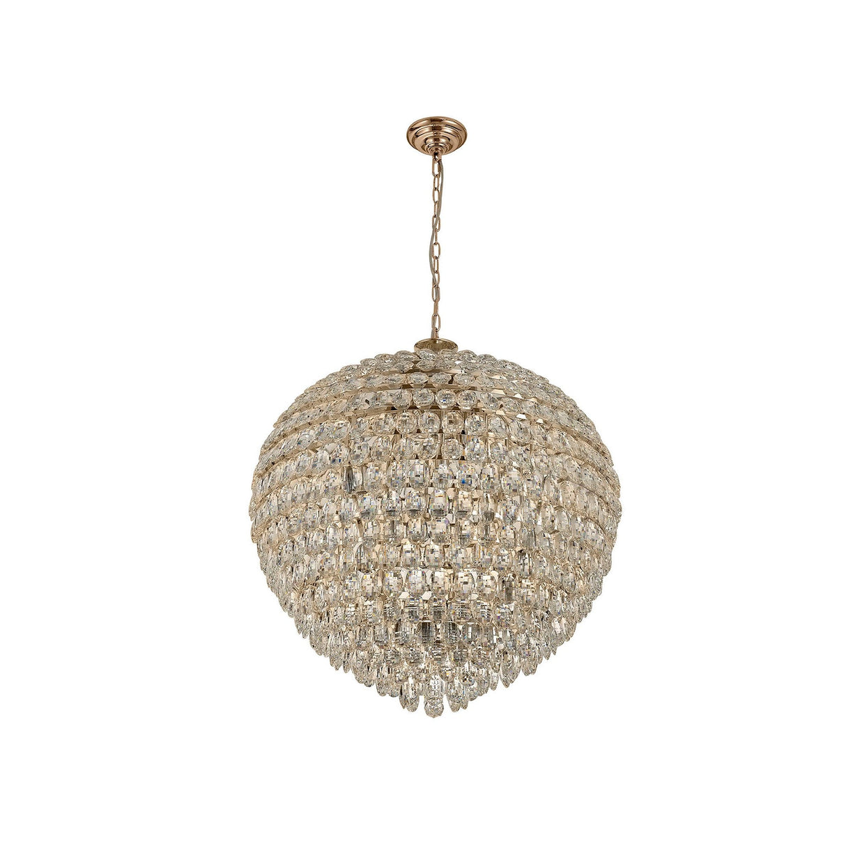 Coniston 80cm 16 Light Crystal Chandelier - French Gold