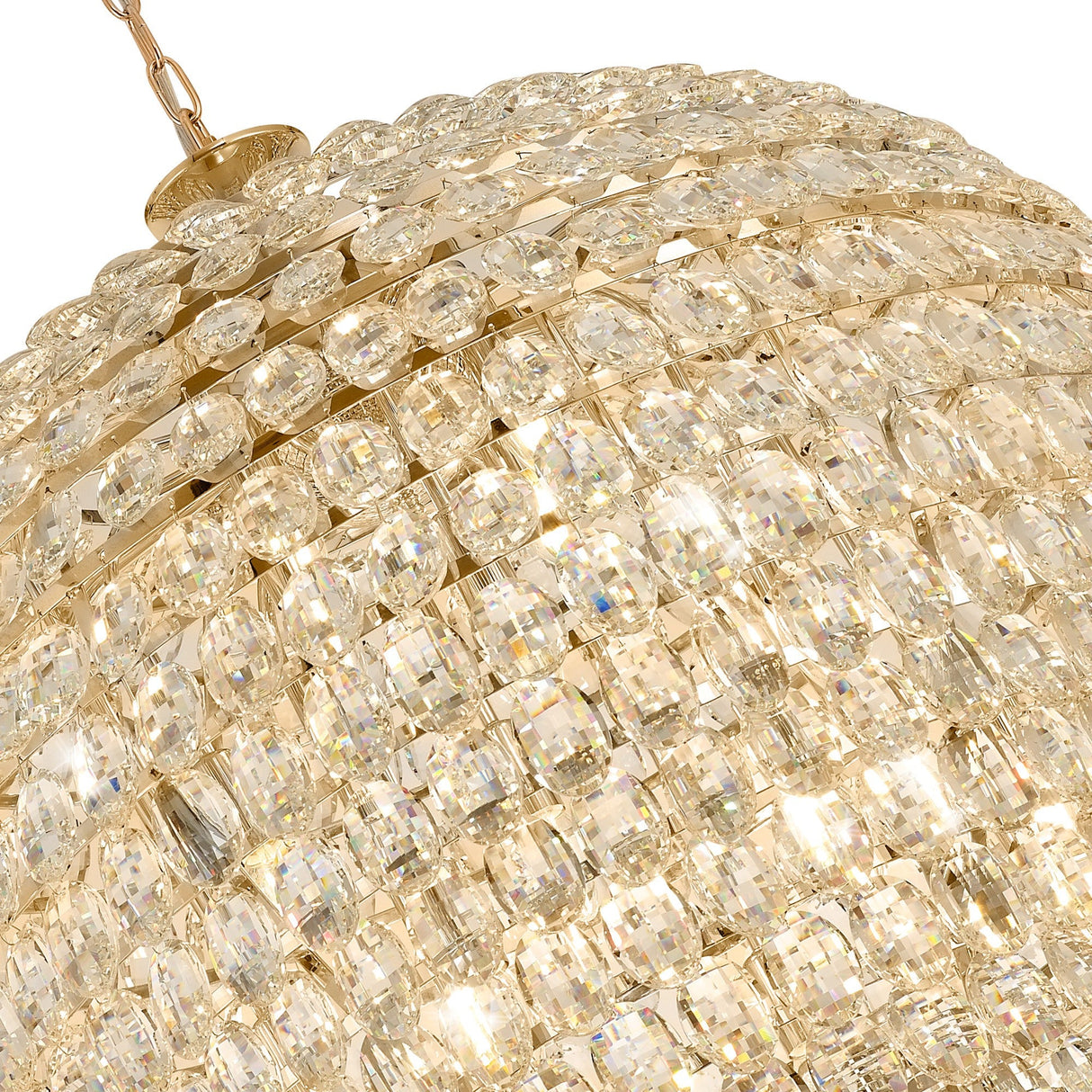 Coniston 80cm 16 Light Crystal Chandelier - French Gold