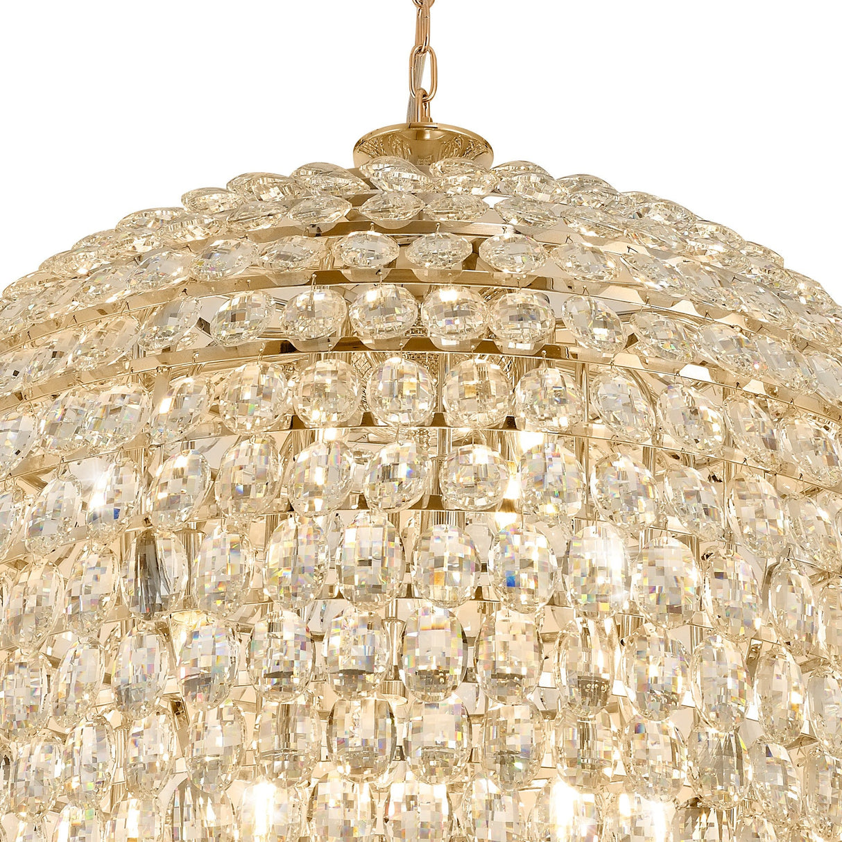 Coniston 80cm 16 Light Crystal Chandelier - French Gold