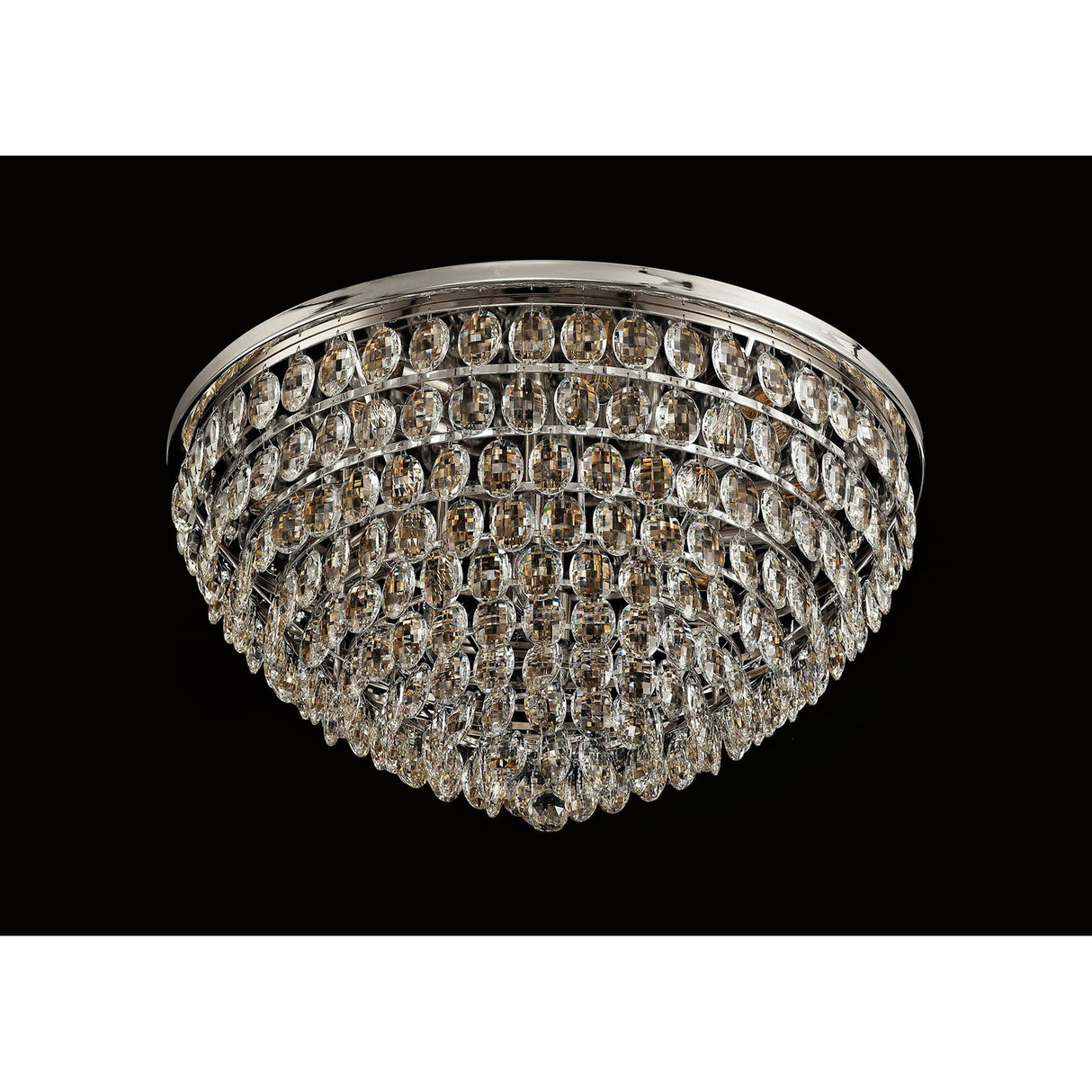 Coniston 3 Light Crystal Flush Ceiling Light - Polished Chrome