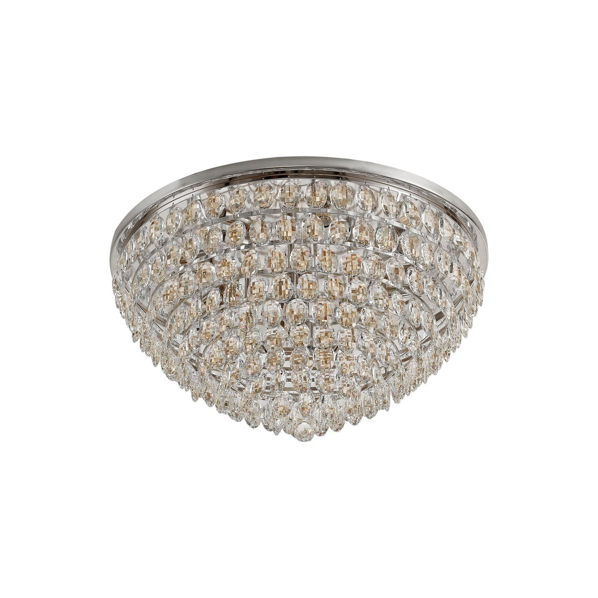 Coniston 3 Light Crystal Flush Ceiling Light - Polished Chrome