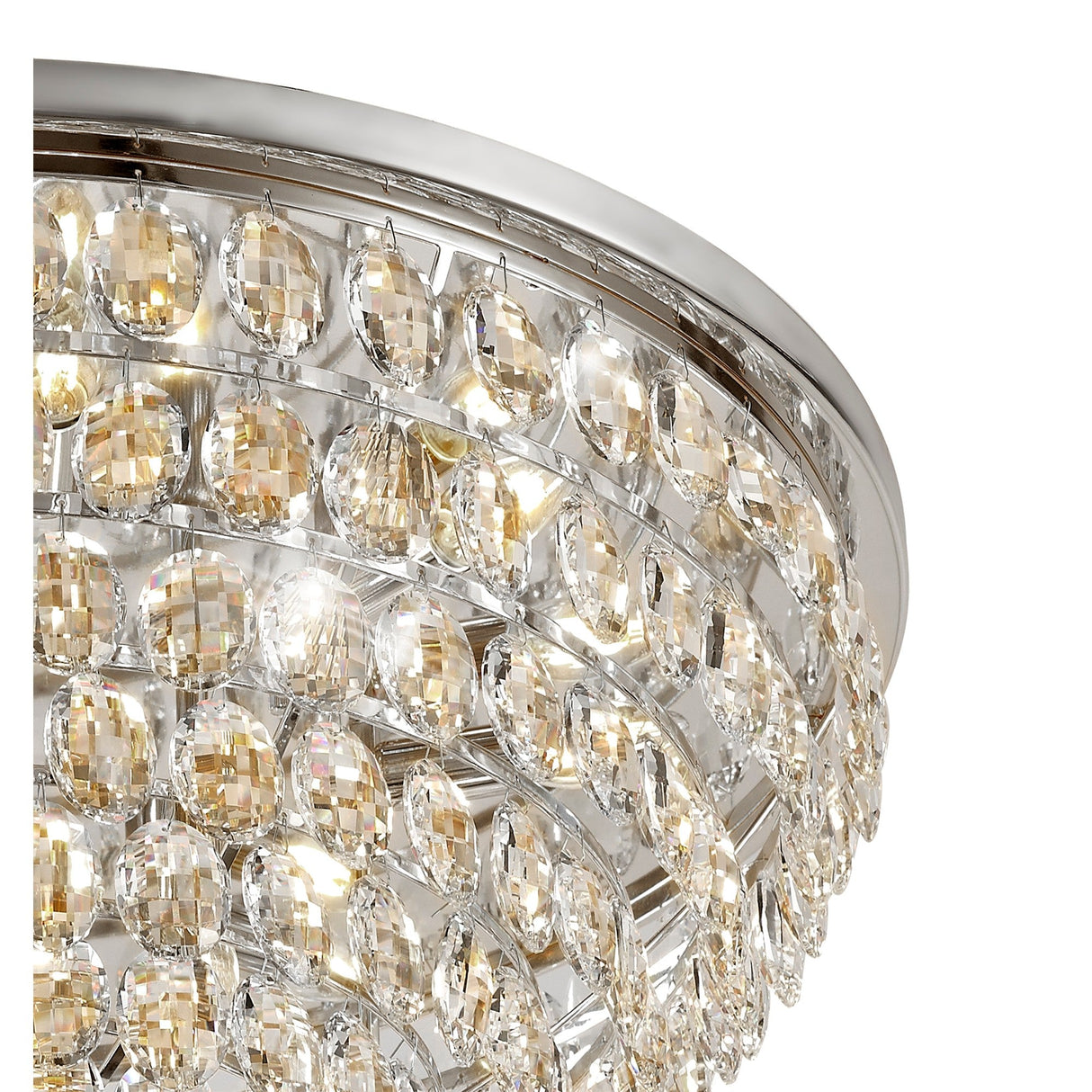Coniston 3 Light Crystal Flush Ceiling Light - Polished Chrome