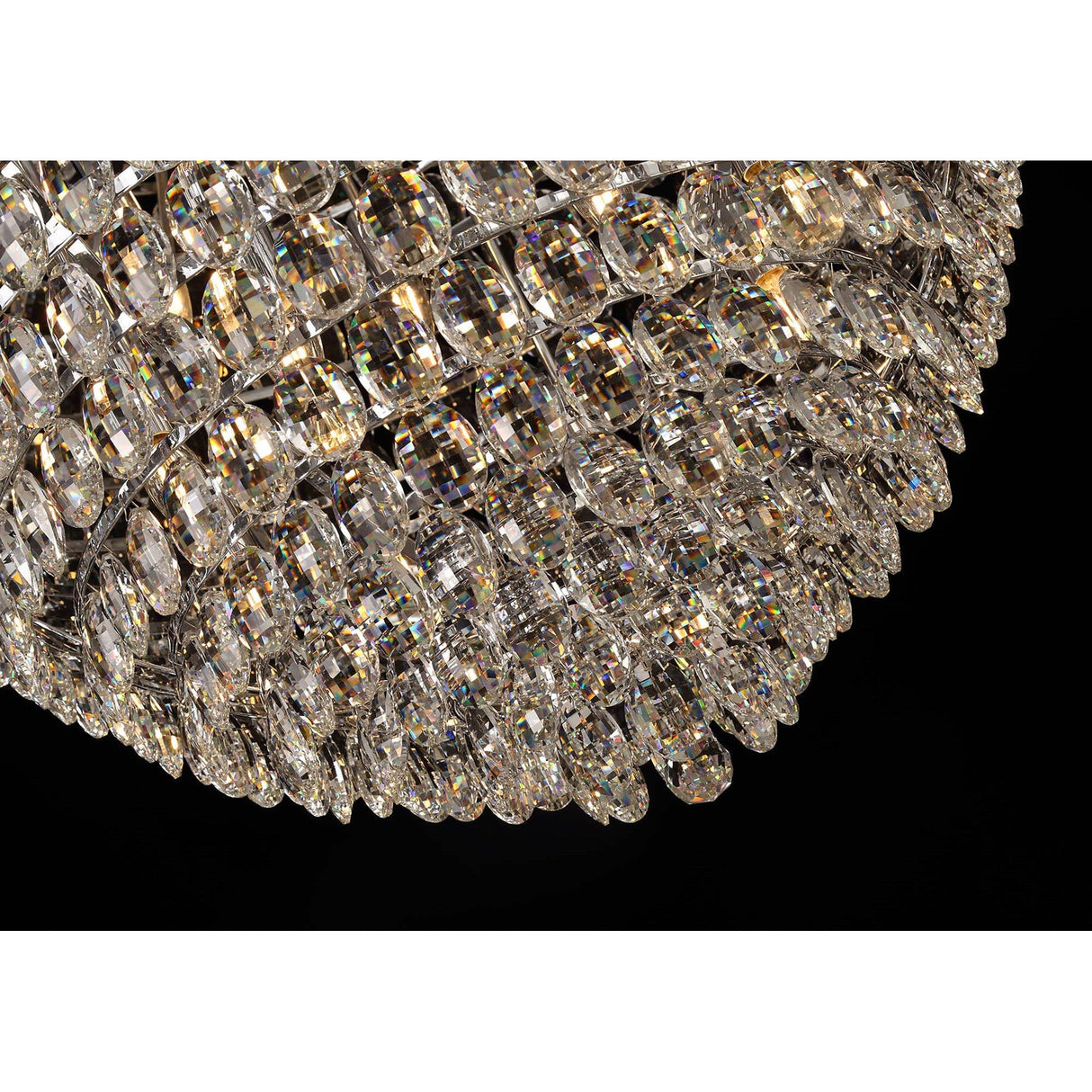 Coniston 6 Light Crystal Flush Ceiling Light - Polished Chrome