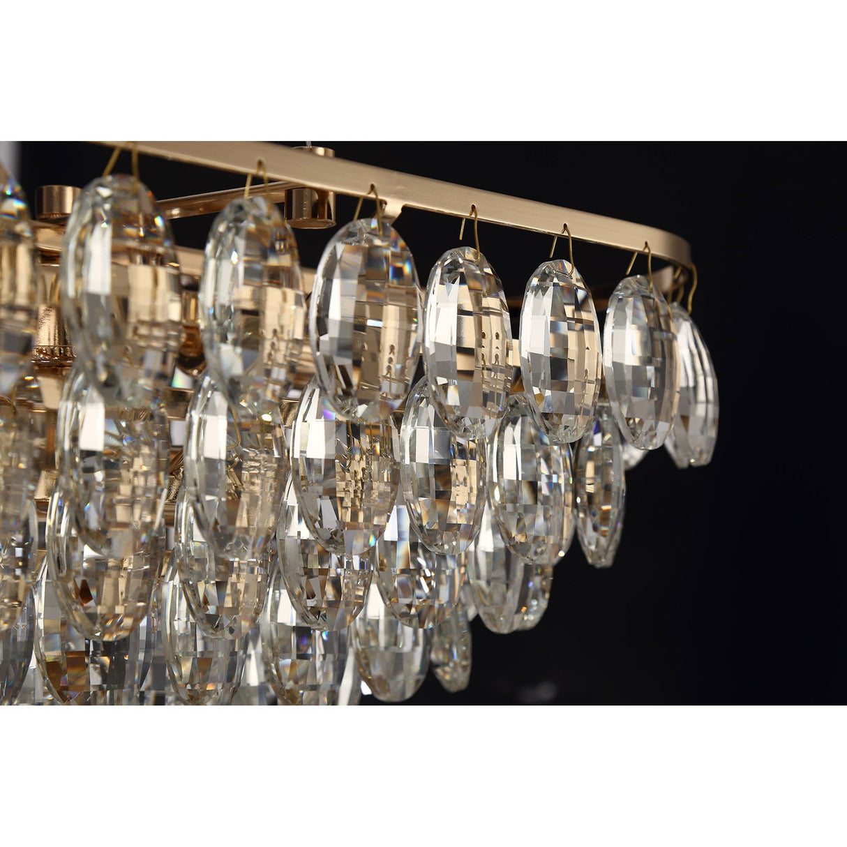 Coniston 8 Light Crystal Linear Suspension Light - Gold