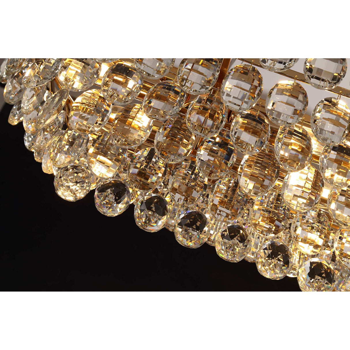 Coniston 8 Light Crystal Linear Suspension Light - Gold
