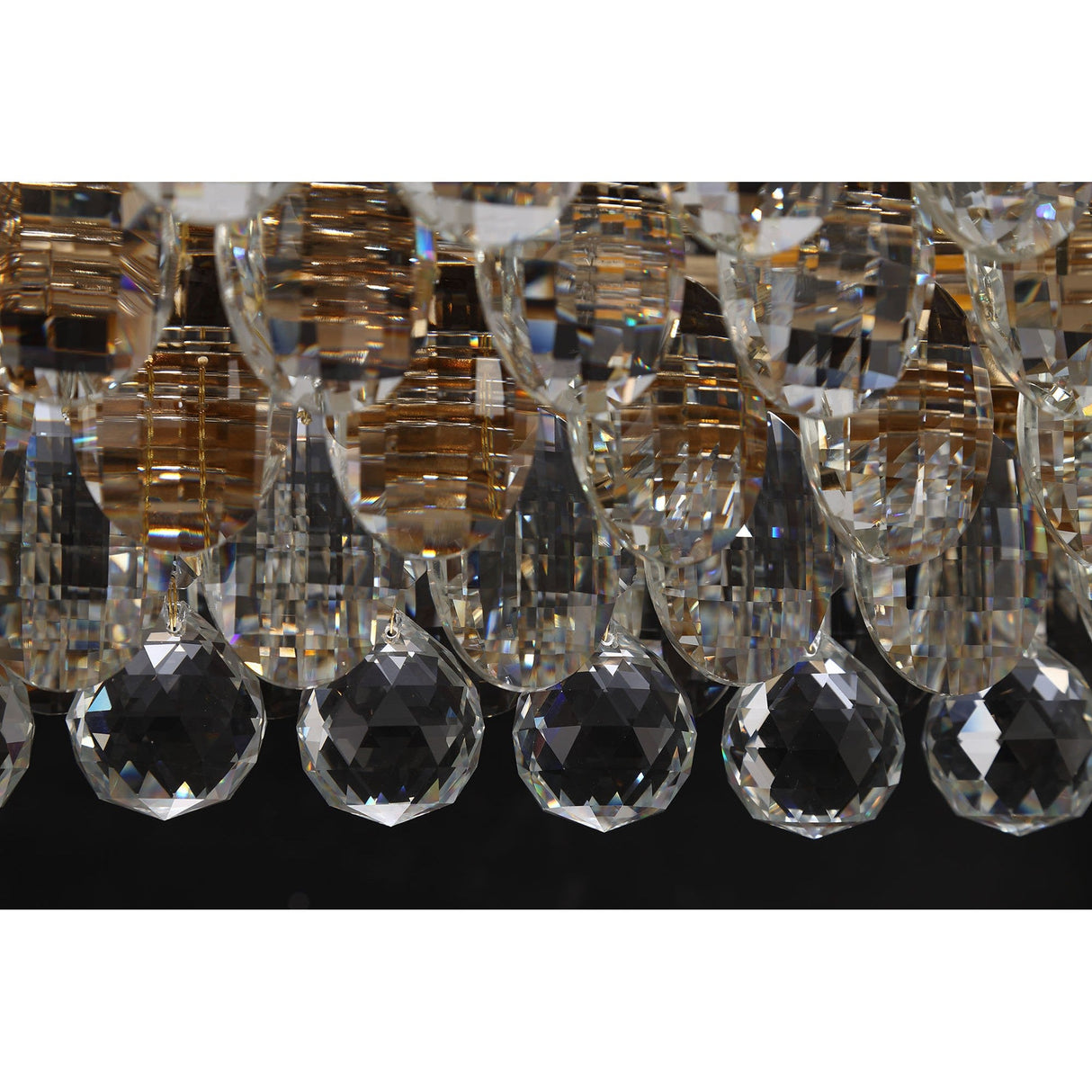 Coniston 8 Light Crystal Linear Suspension Light - Gold