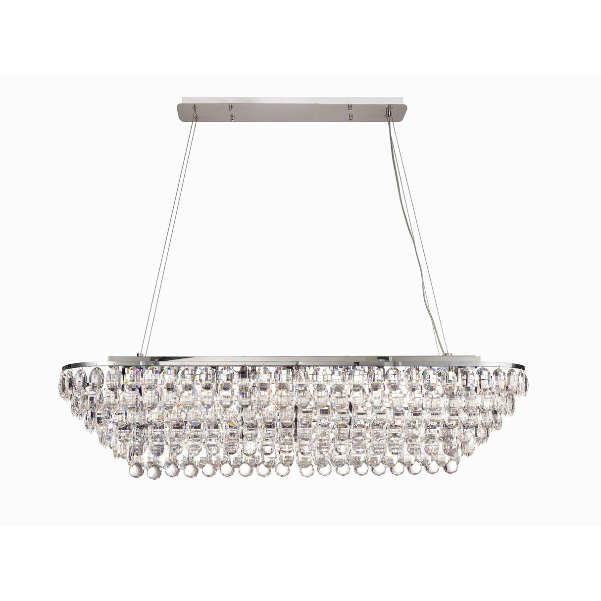Coniston 14 Light Crystal Linear Suspension Light - Chrome