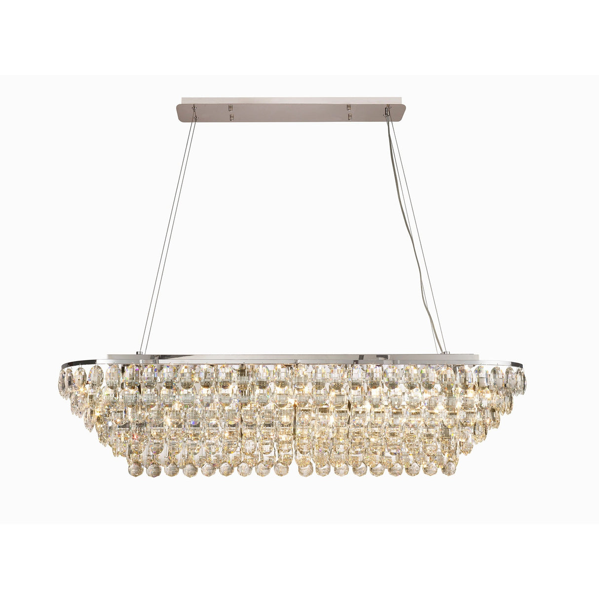 Coniston 14 Light Crystal Linear Suspension Light - Chrome