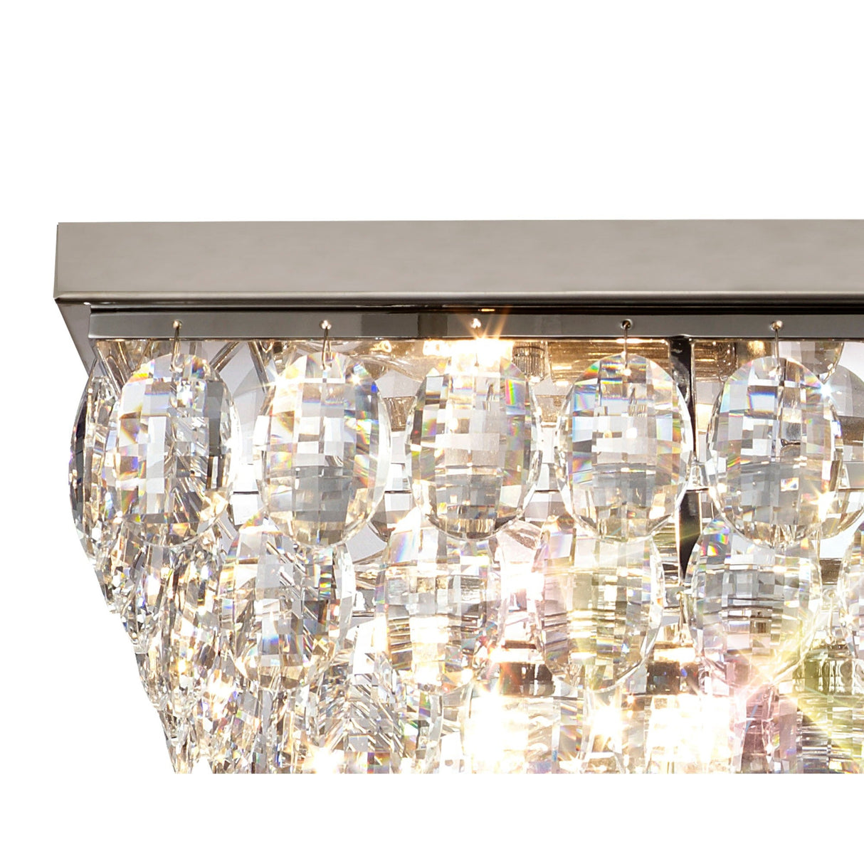 Coniston 11 Light Bar Crystal Flush Ceiling Light - Polished Chrome