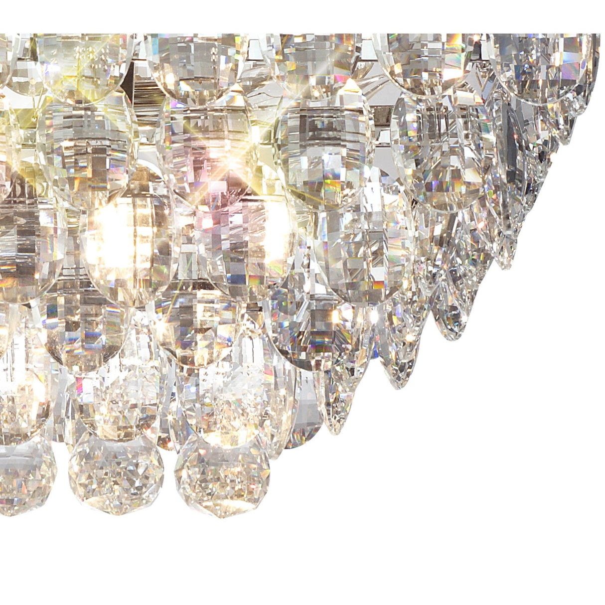 Coniston 11 Light Bar Crystal Flush Ceiling Light - Polished Chrome