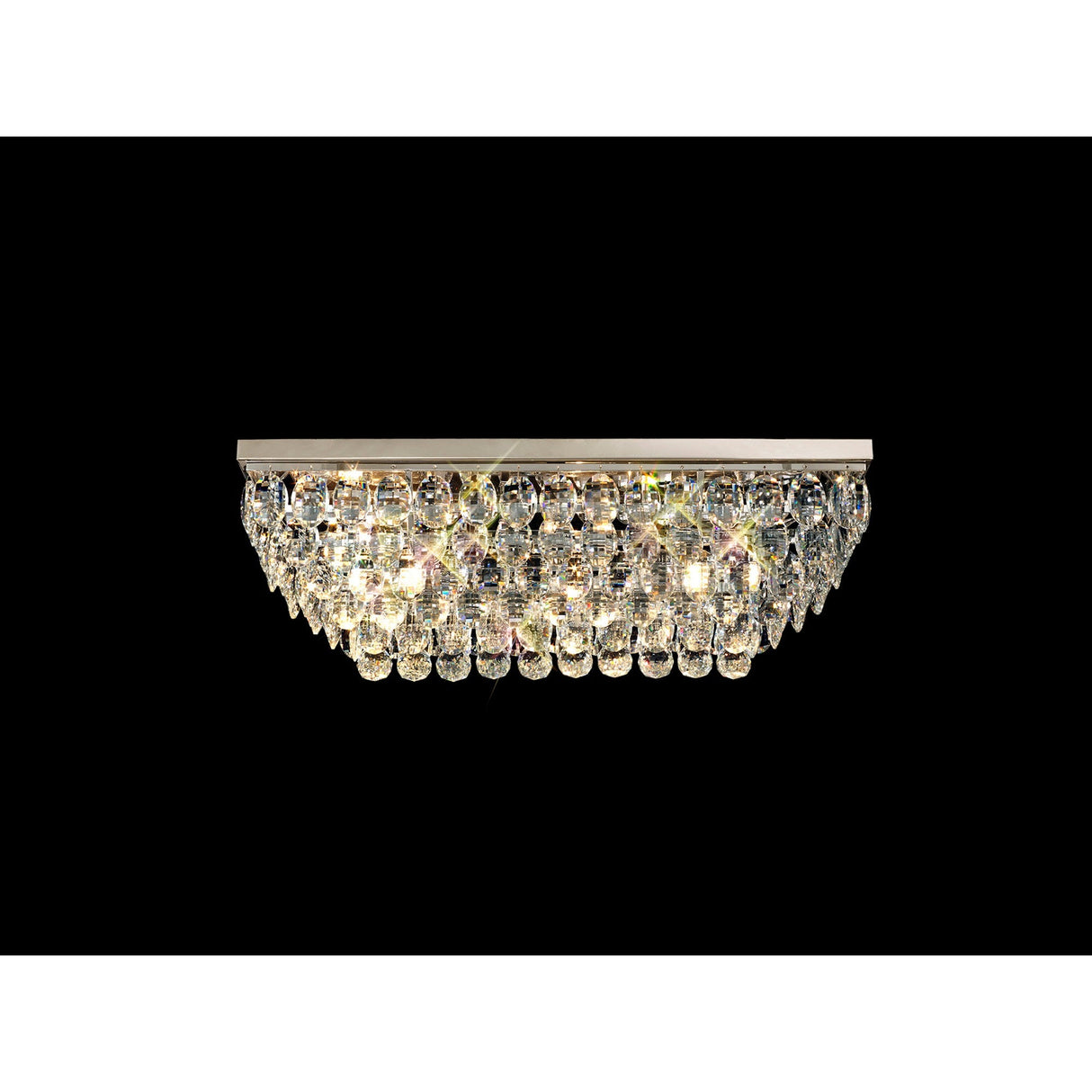 Coniston 11 Light Bar Crystal Flush Ceiling Light - Polished Chrome