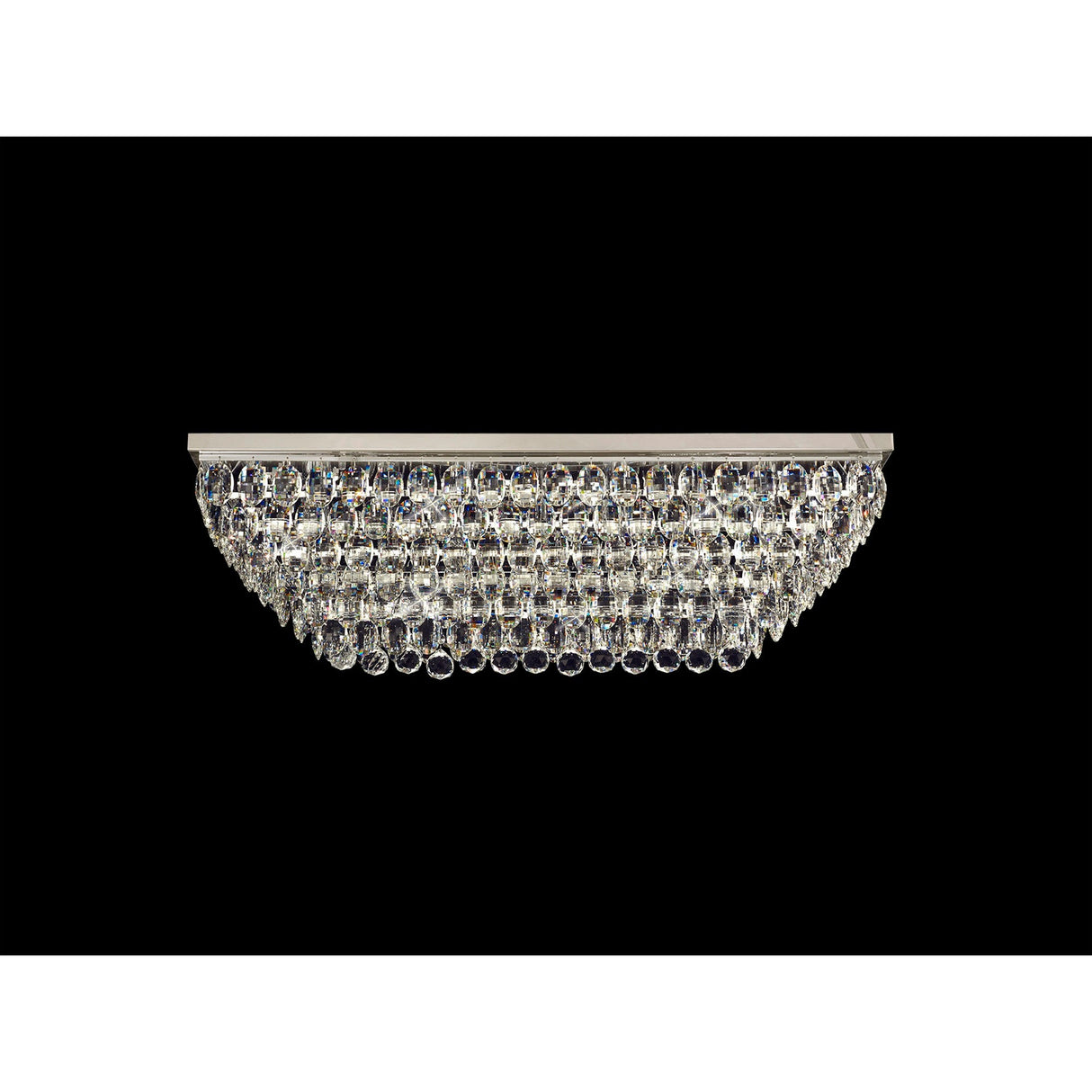 Coniston 5 Light Bar Crystal Flush Ceiling Light - Polished Chrome