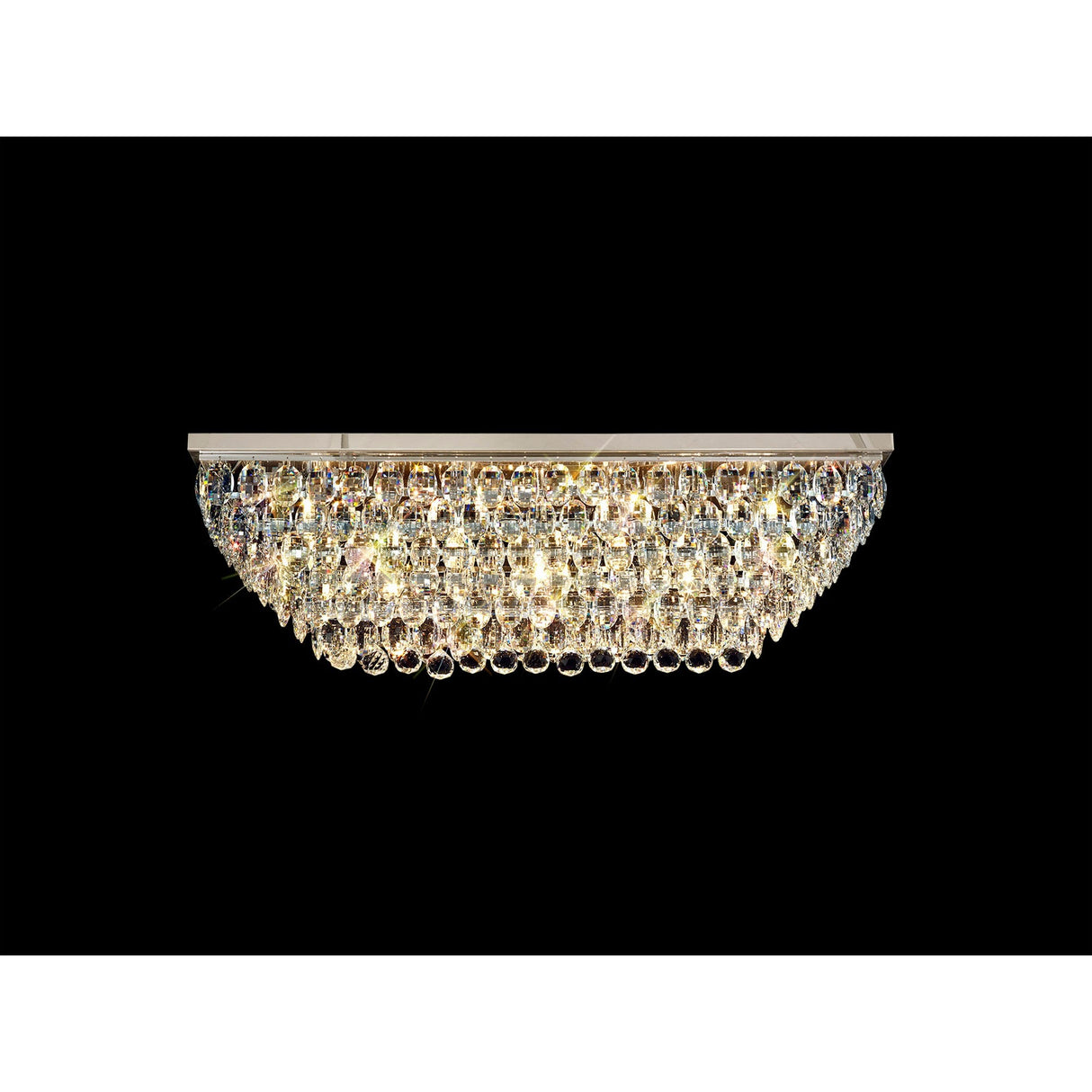 Coniston 5 Light Bar Crystal Flush Ceiling Light - Polished Chrome