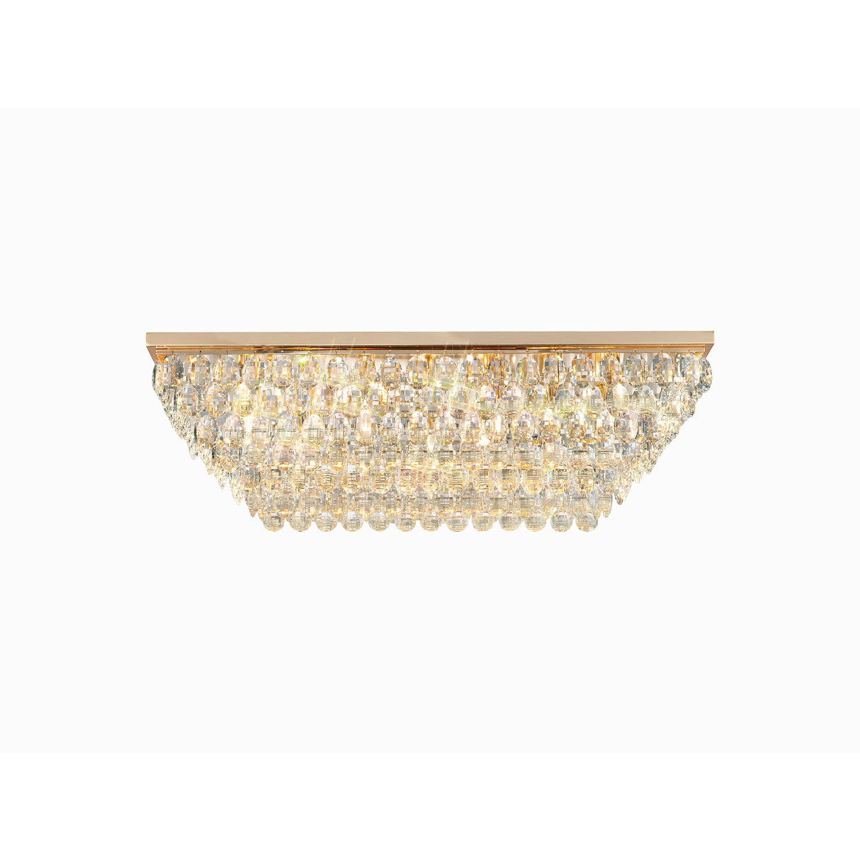 Coniston 5 Light Bar Crystal Flush Ceiling Light - French Gold