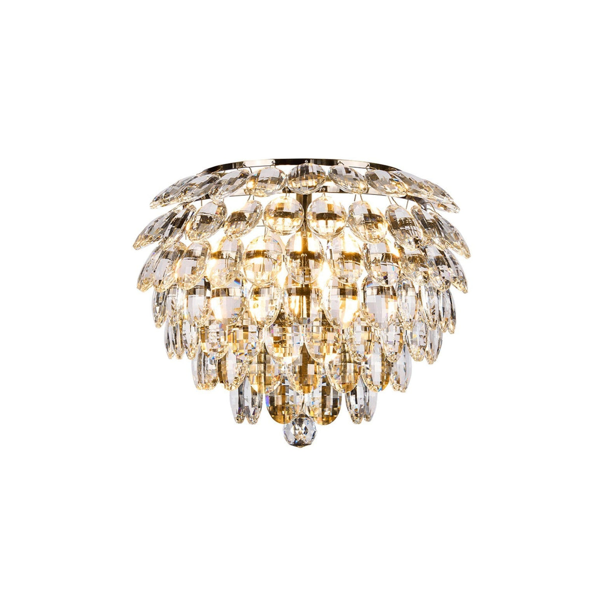 Coniston 2 Light Crystal Wall Light – Antique Brass