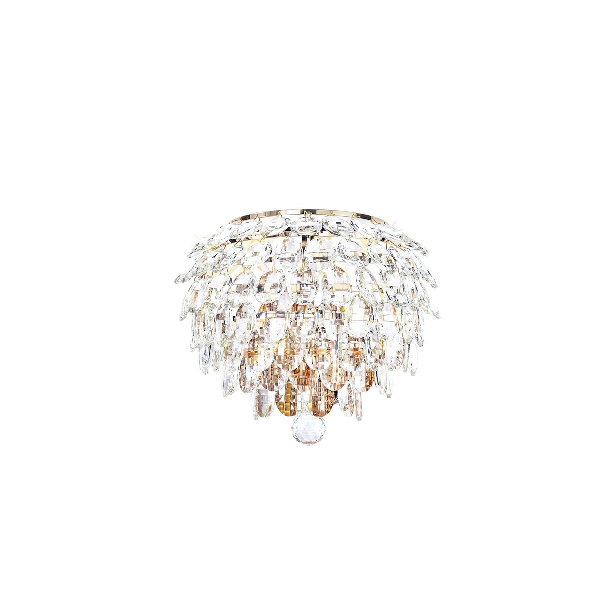 Coniston 2 Light Crystal Wall Light – French Gold