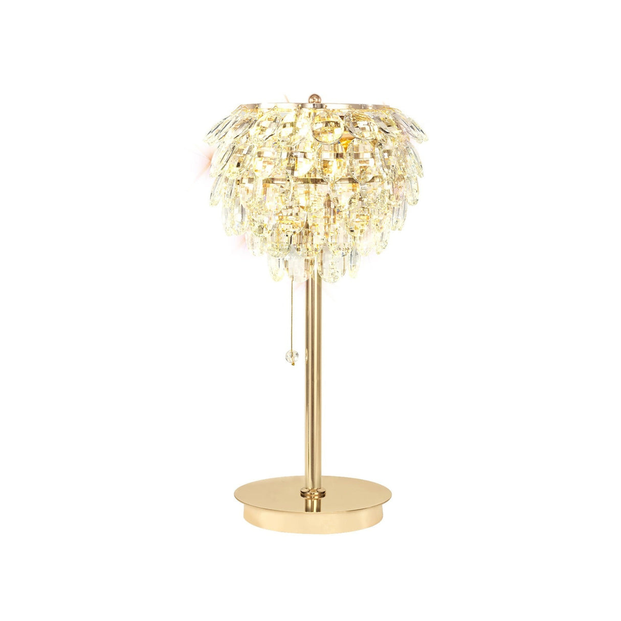 Coniston 2 Light Crystal Table Lamp - French Gold