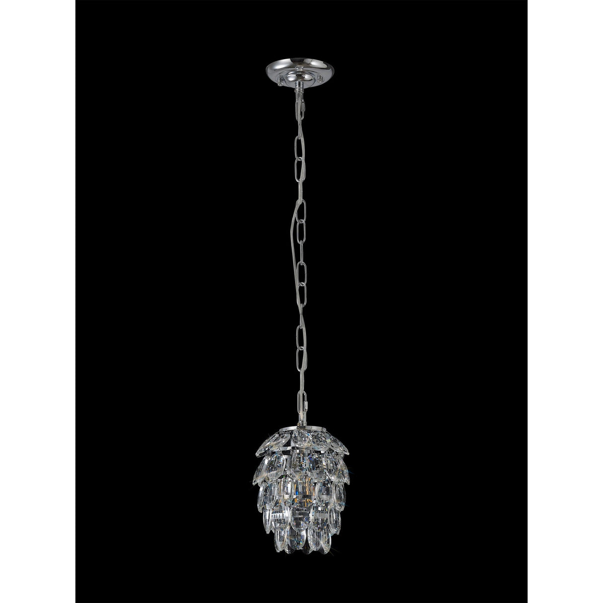 Coniston 17cm 1 Light Crystal Pendant Light - Polished Chrome