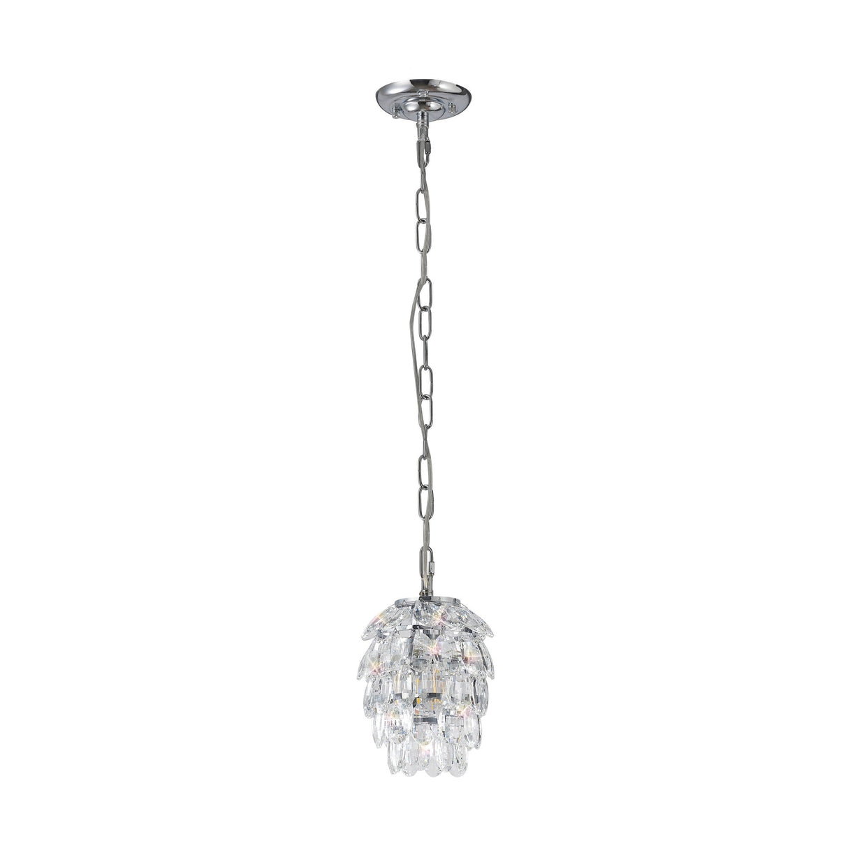Coniston 17cm 1 Light Crystal Pendant Light - Polished Chrome